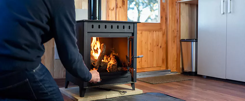 Open Hearth Wood Fireplace Installation in College Hill, Greensboro, North Carolina, NC