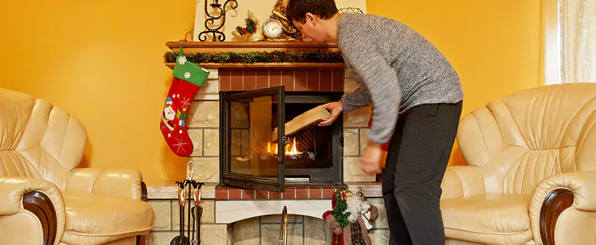 Rusted Metal Fireplace Restoration in College Hill, Greensboro, North Carolina, North Carolina