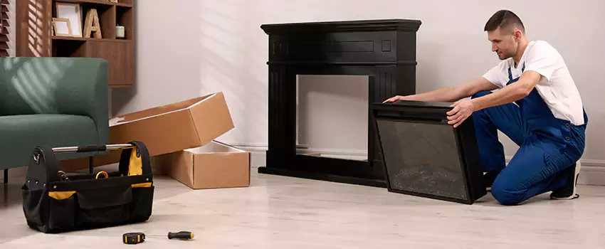 Old Rusted Metal Fireplace Repair And Replacement in College Hill, Greensboro, North Carolina, NC